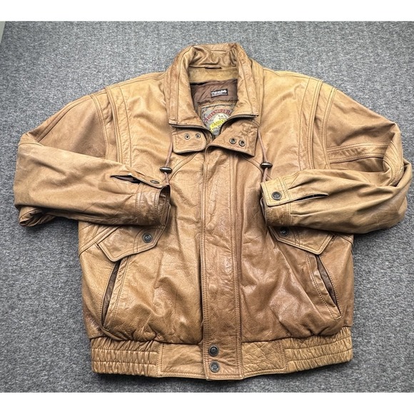 Adventure Bound Other - Wilson's Adventure Bound Brown Leather Jacket with Thinsulate Zip Out Liner Sz M